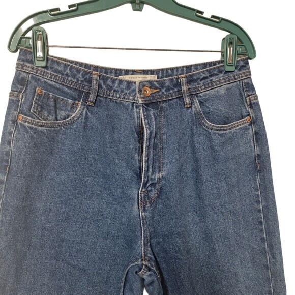 Zara TRF Mom Jeans Sz 8 High Waist Tapered Denim - Picture 2 of 4
